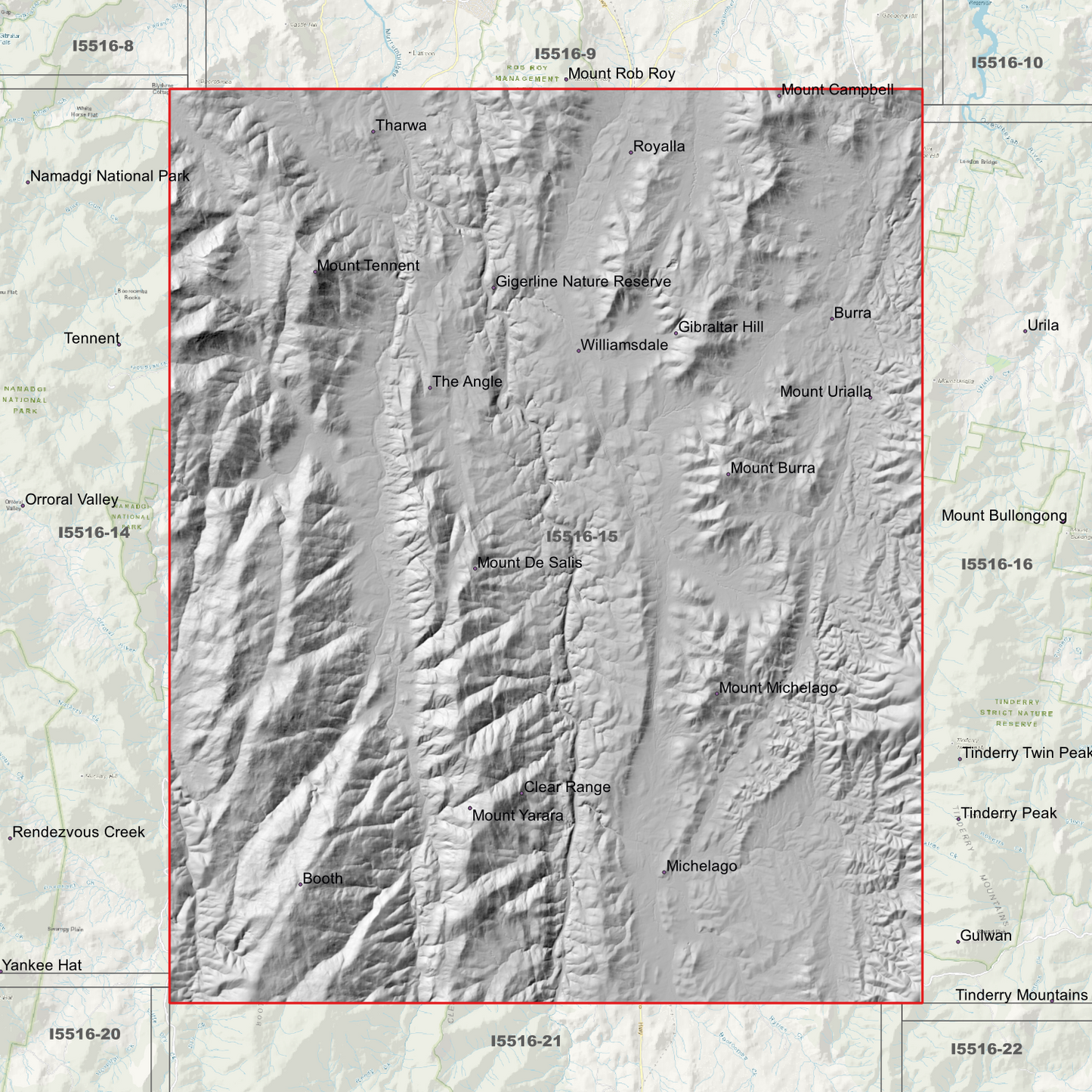Michelago 1m & 2m Digital Elevation Models (I5516-15)