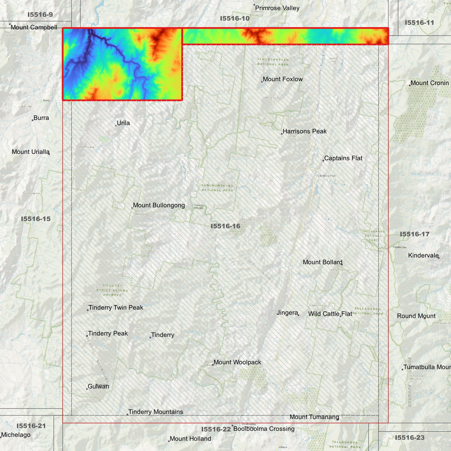 Captains Flat 1m Digital Elevation Model (I5516-16)