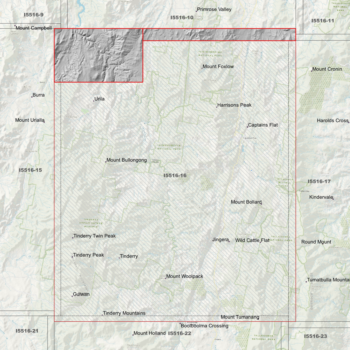 Captains Flat 1m & 2m Digital Elevation Models (I5516-16)