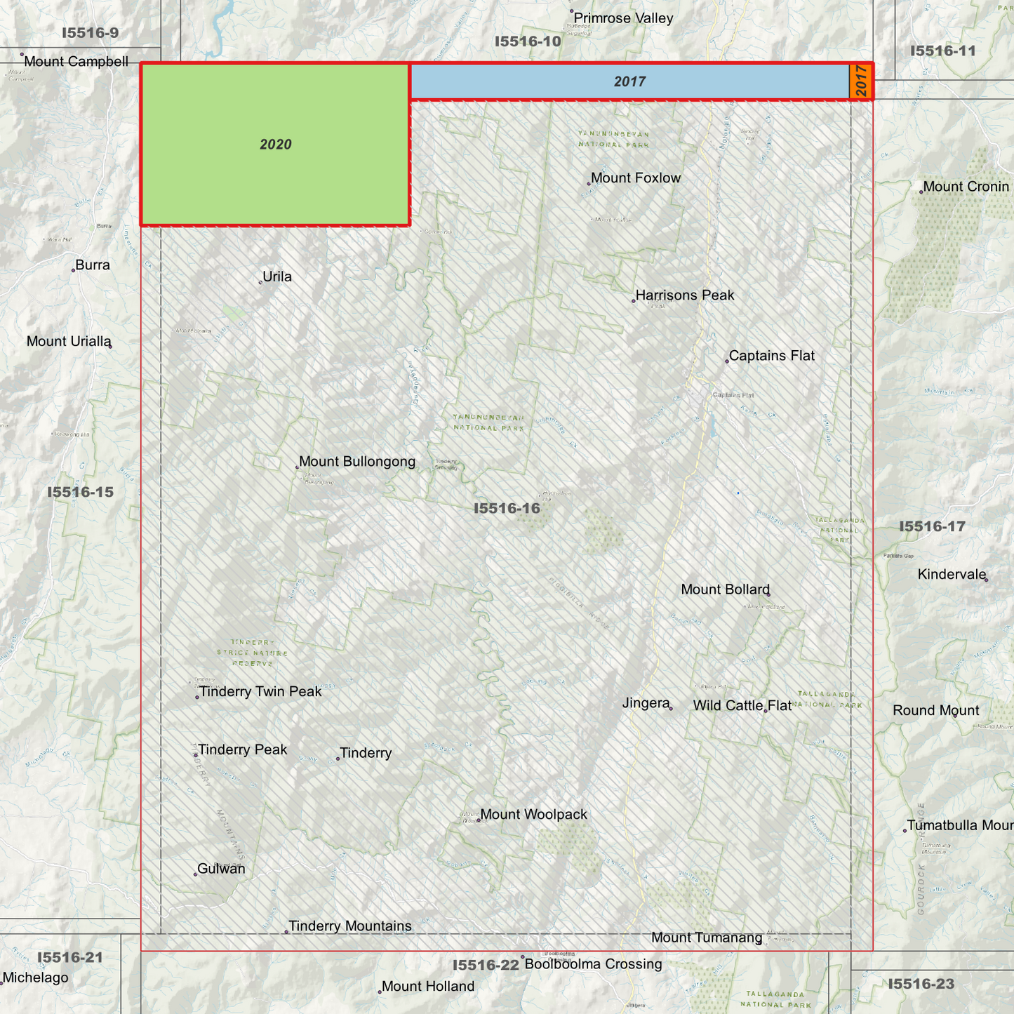 Captains Flat 1m Digital Elevation Model (I5516-16)