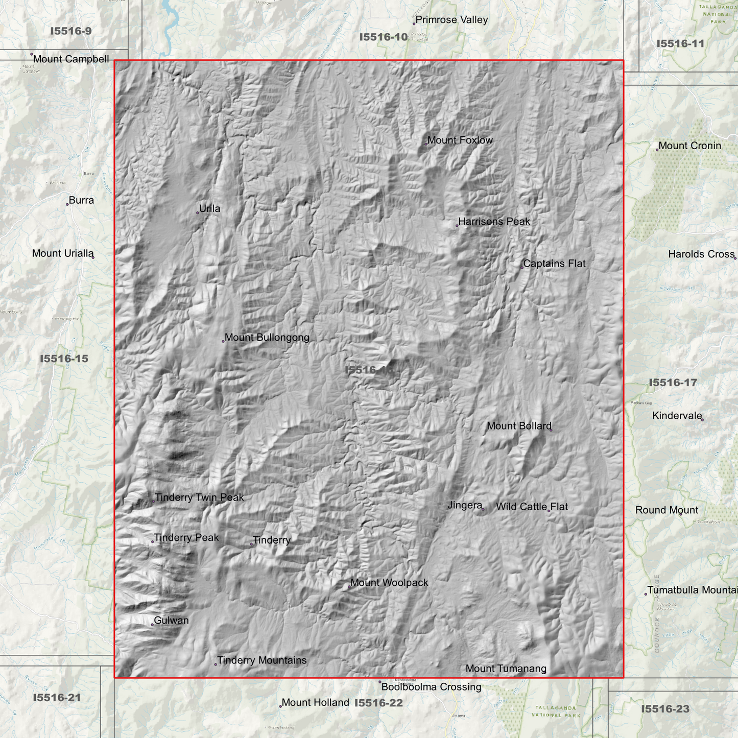 Captains Flat 1m & 2m Digital Elevation Models (I5516-16)