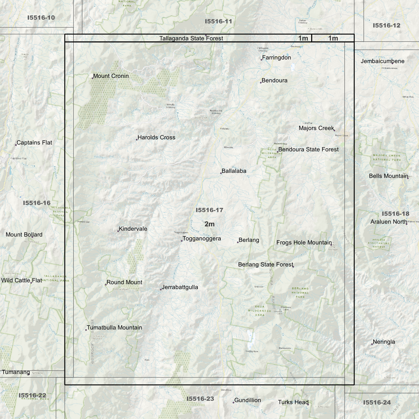 Berlang 1m & 2m Digital Elevation Models (I5516-17)