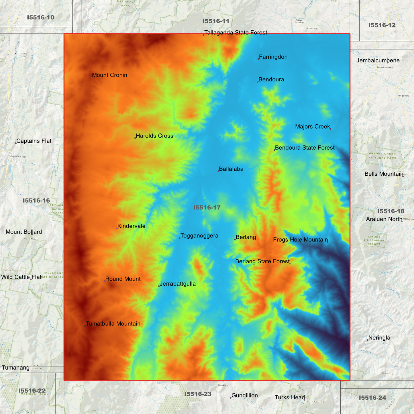 Berlang 1m & 2m Digital Elevation Models (I5516-17)