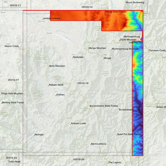 Araluen 1m Digital Elevation Model (I5516-18)