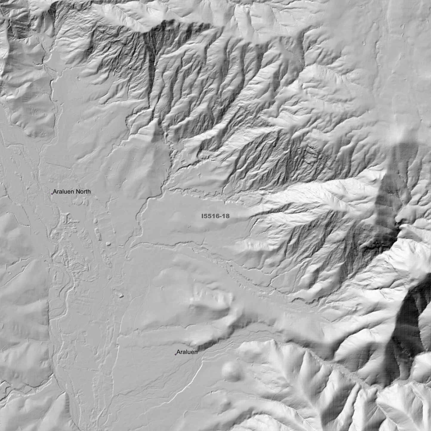 Araluen 1m & 2m Digital Elevation Models (I5516-18)