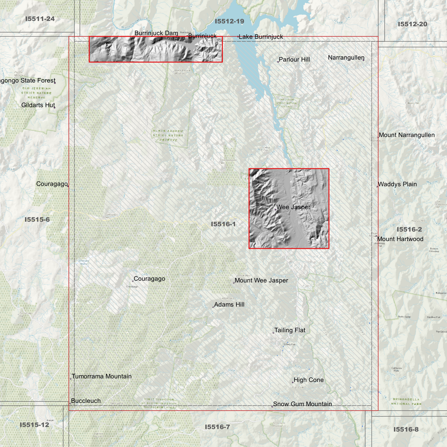 Wee Jasper 1m & 2m Digital Elevation Models (I5516-1)