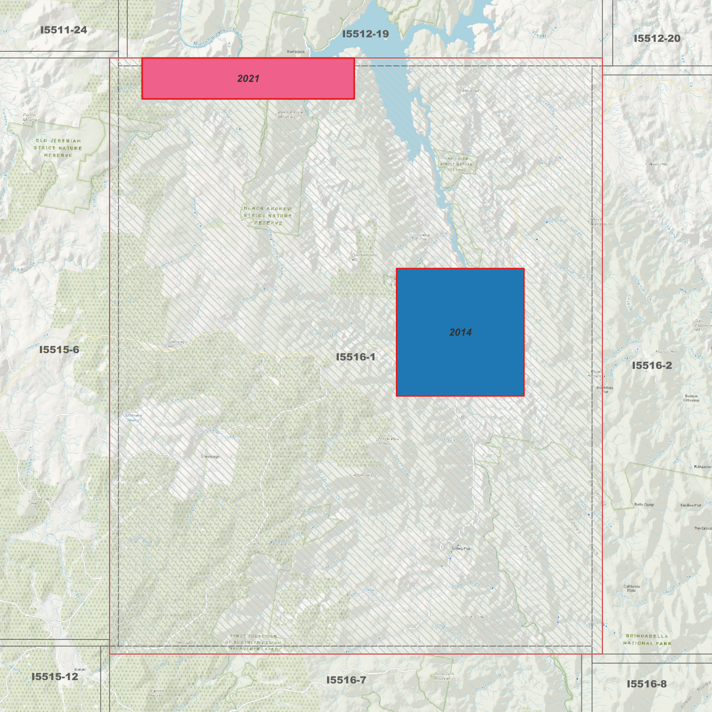 Wee Jasper 1m & 2m Digital Elevation Models (I5516-1)
