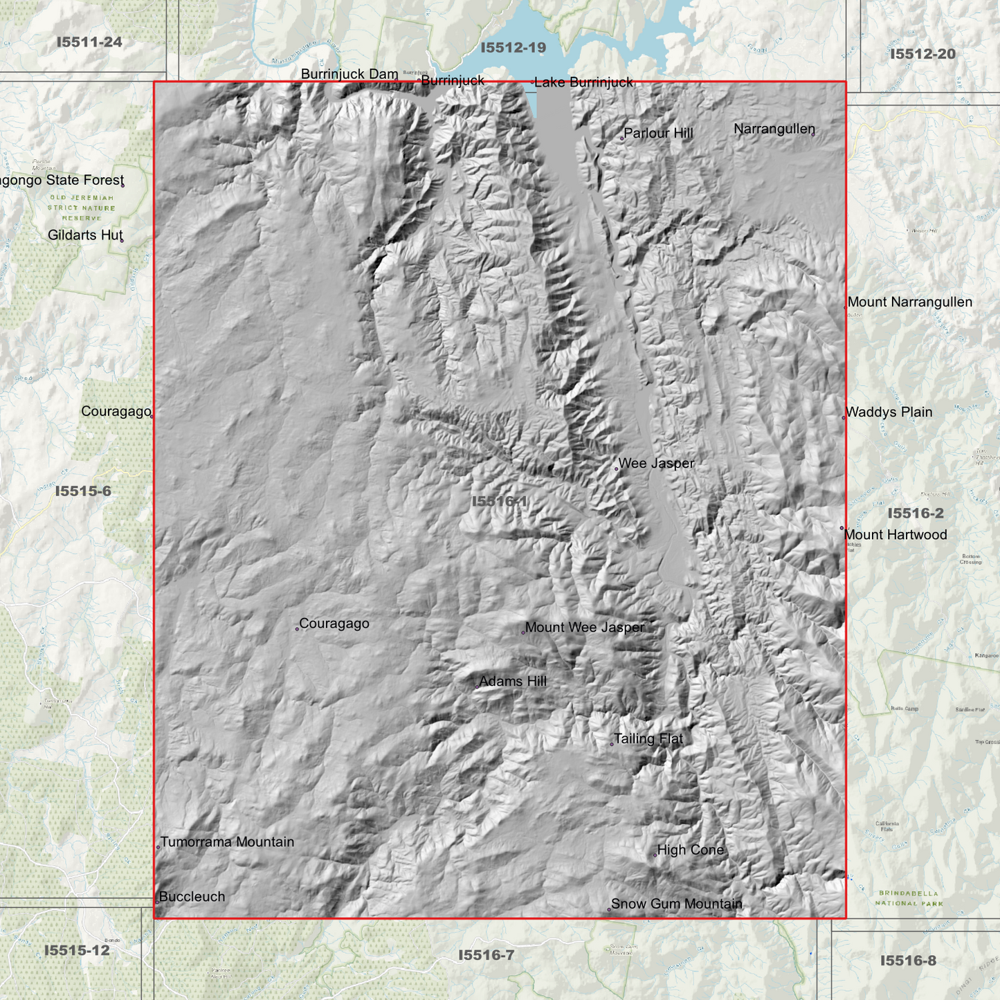 Wee Jasper 1m & 2m Digital Elevation Models (I5516-1)