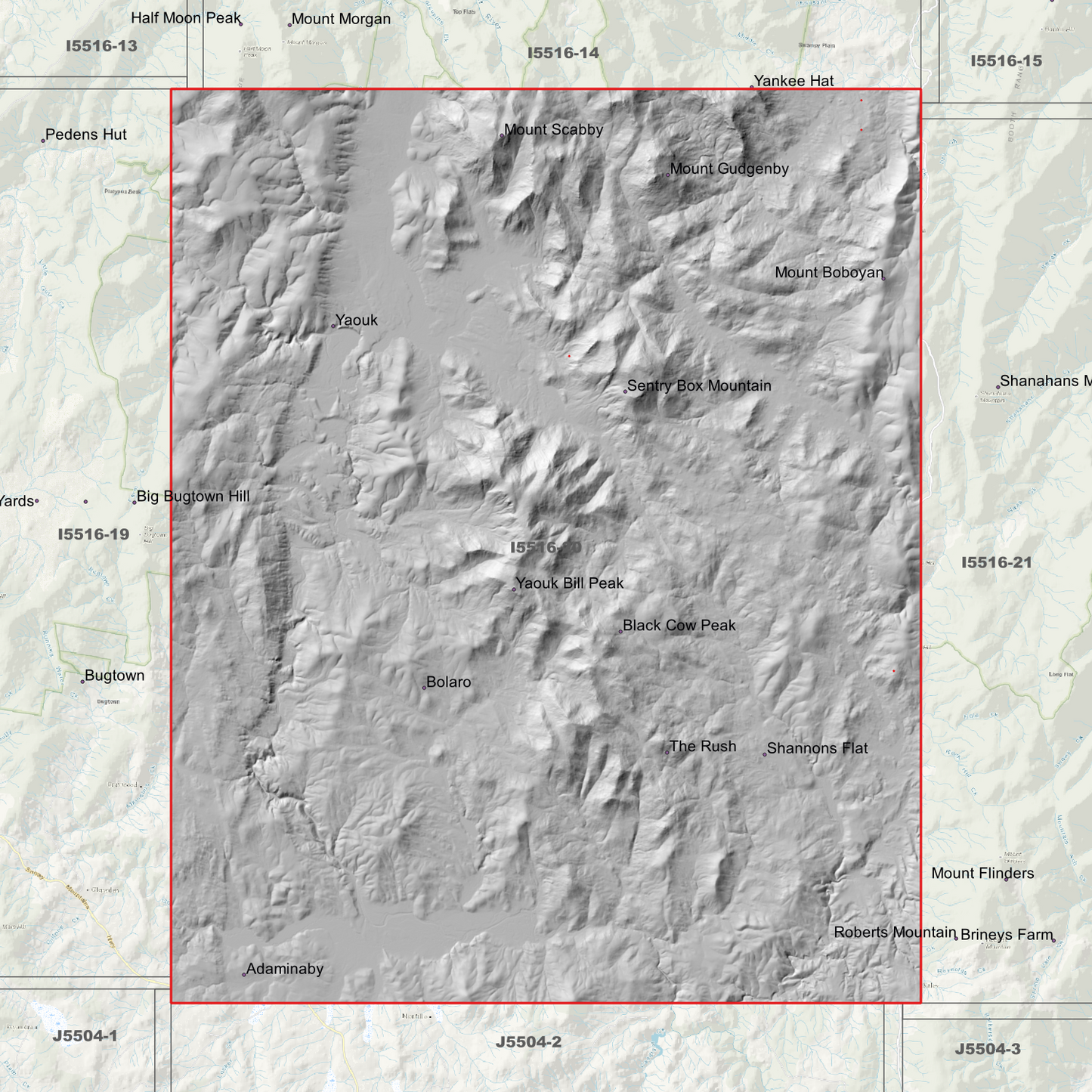 Adaminaby 1m Digital Elevation Models (I5516-20)