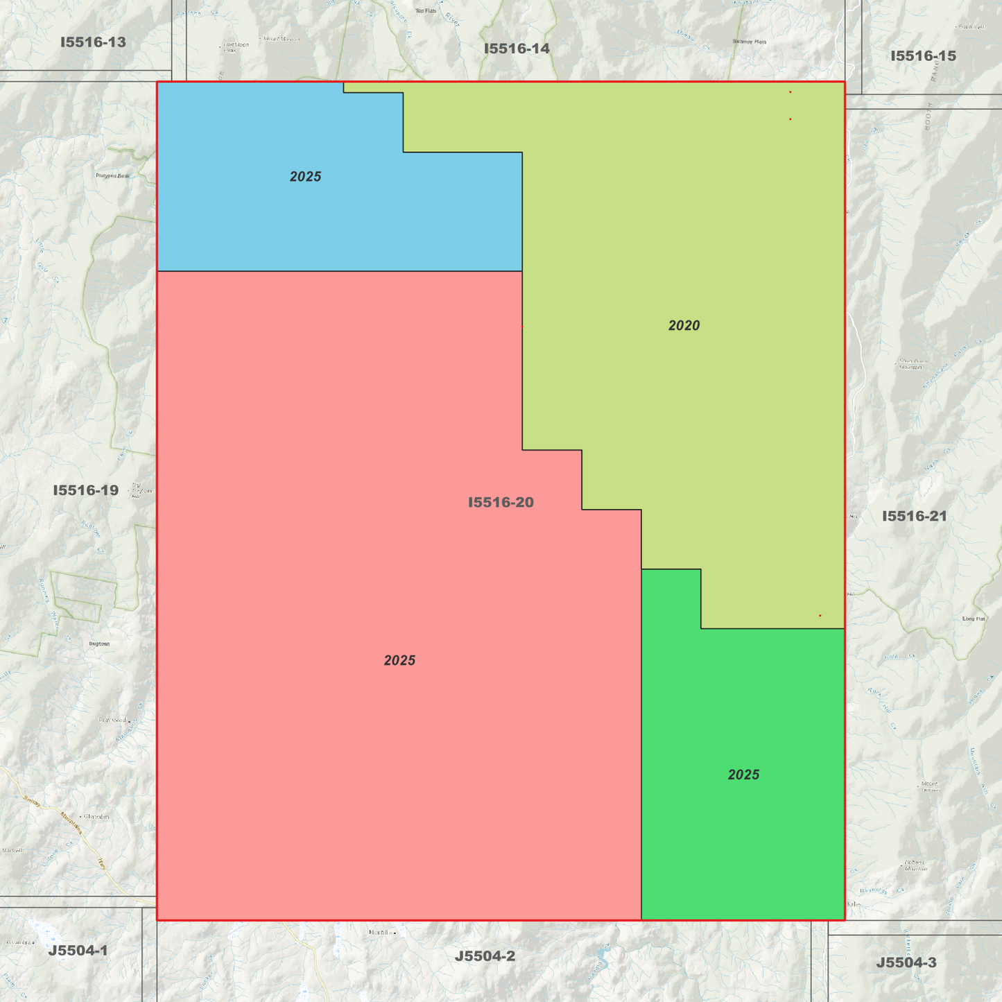 Adaminaby 1m Digital Elevation Models (I5516-20)