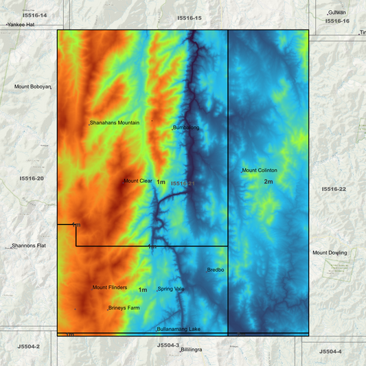 Bredbo 1m & 2m Digital Elevation Models (I5516-21)