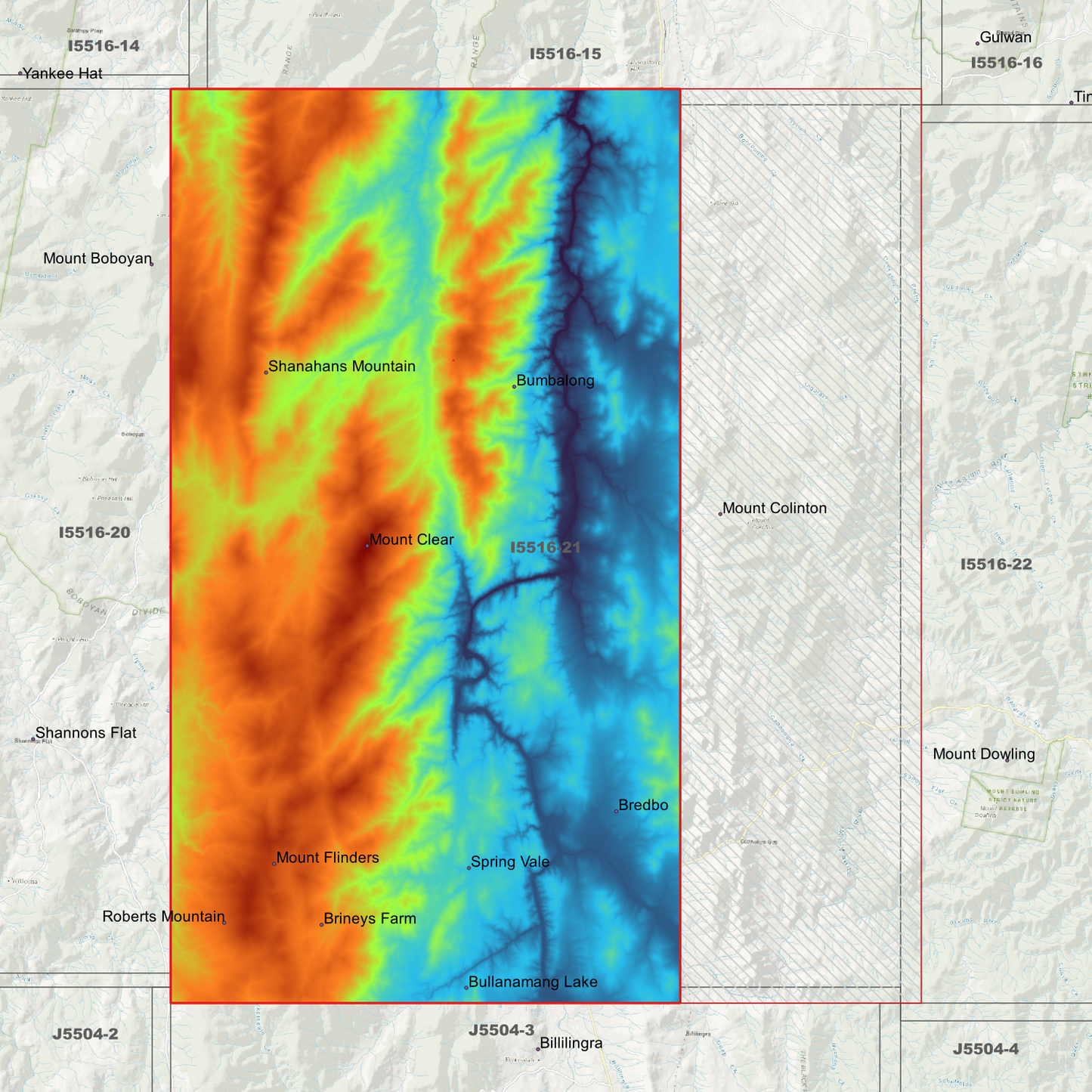 Bredbo 1m & 2m Digital Elevation Models (I5516-21)