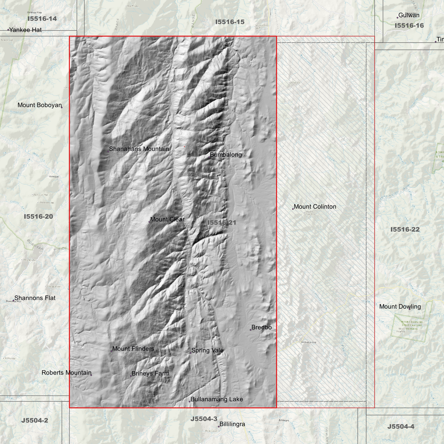 Bredbo 1m & 2m Digital Elevation Models (I5516-21)