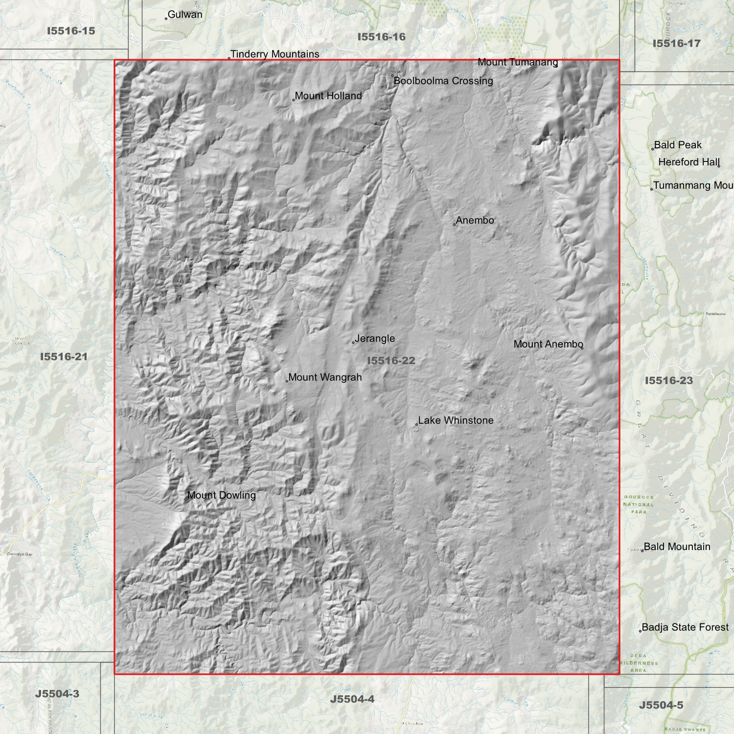 Jerangle 2m Digital Elevation Models (I5516-22)