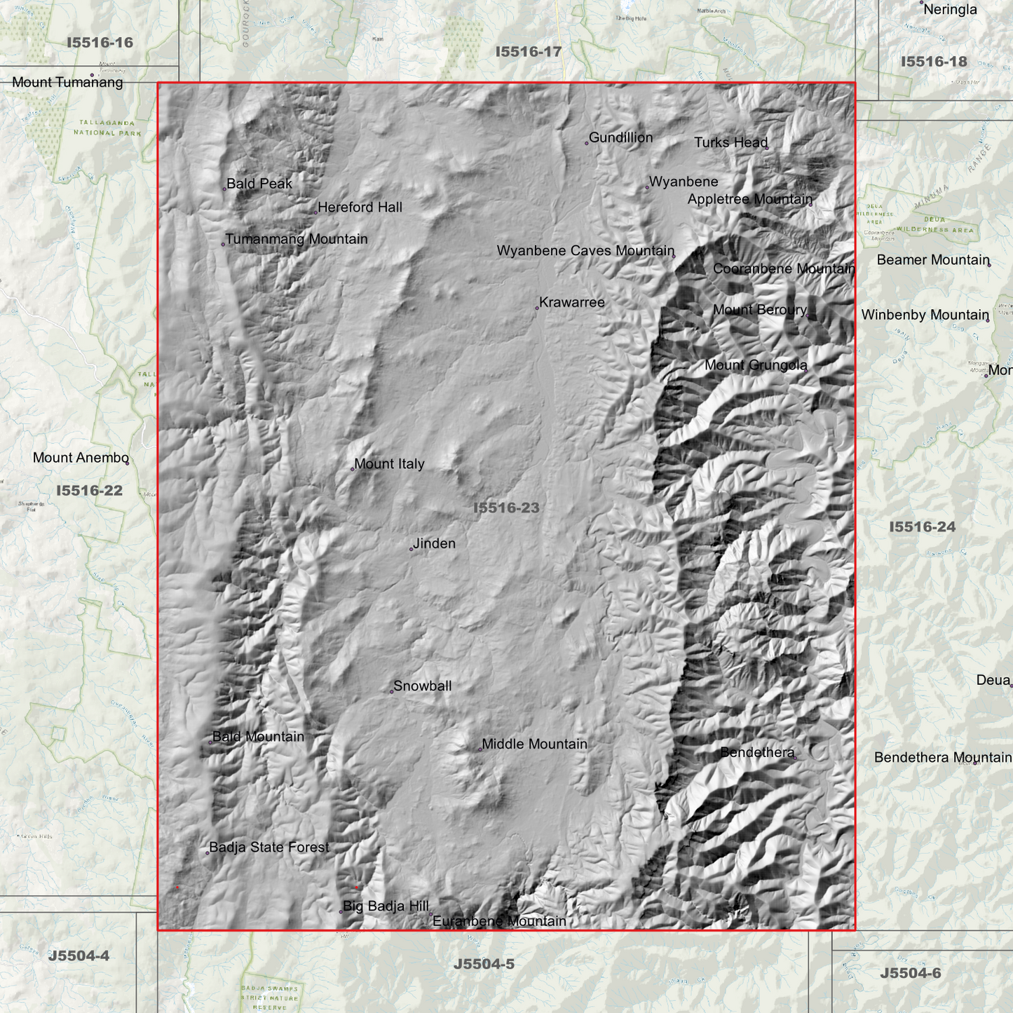 Gundillion 2m Digital Elevation Models (I5516-23)