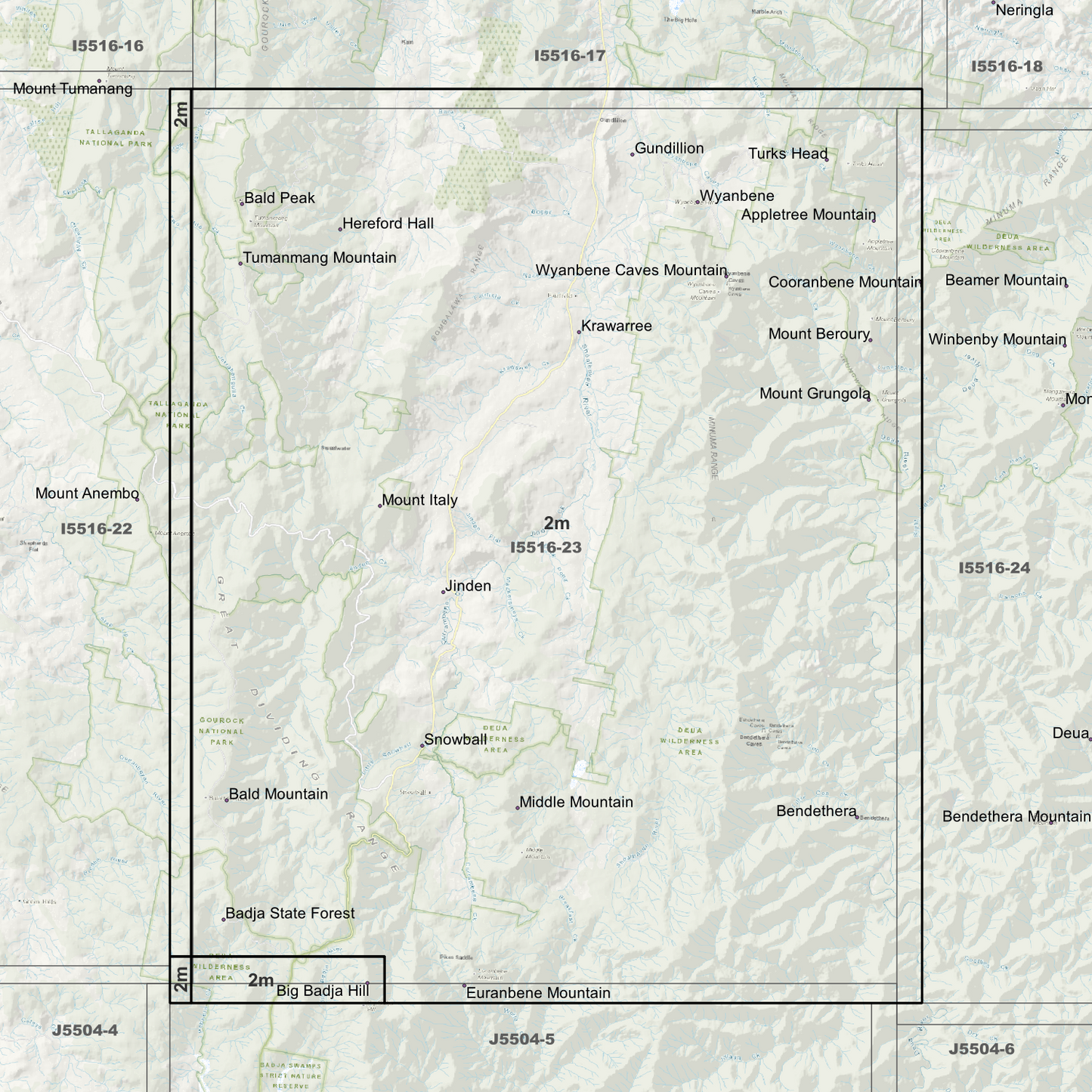 Gundillion 2m Digital Elevation Models (I5516-23)