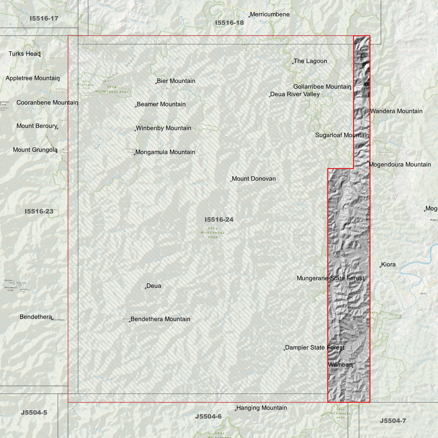 Deua 1m & 2m Digital Elevation Models (I5516-24)