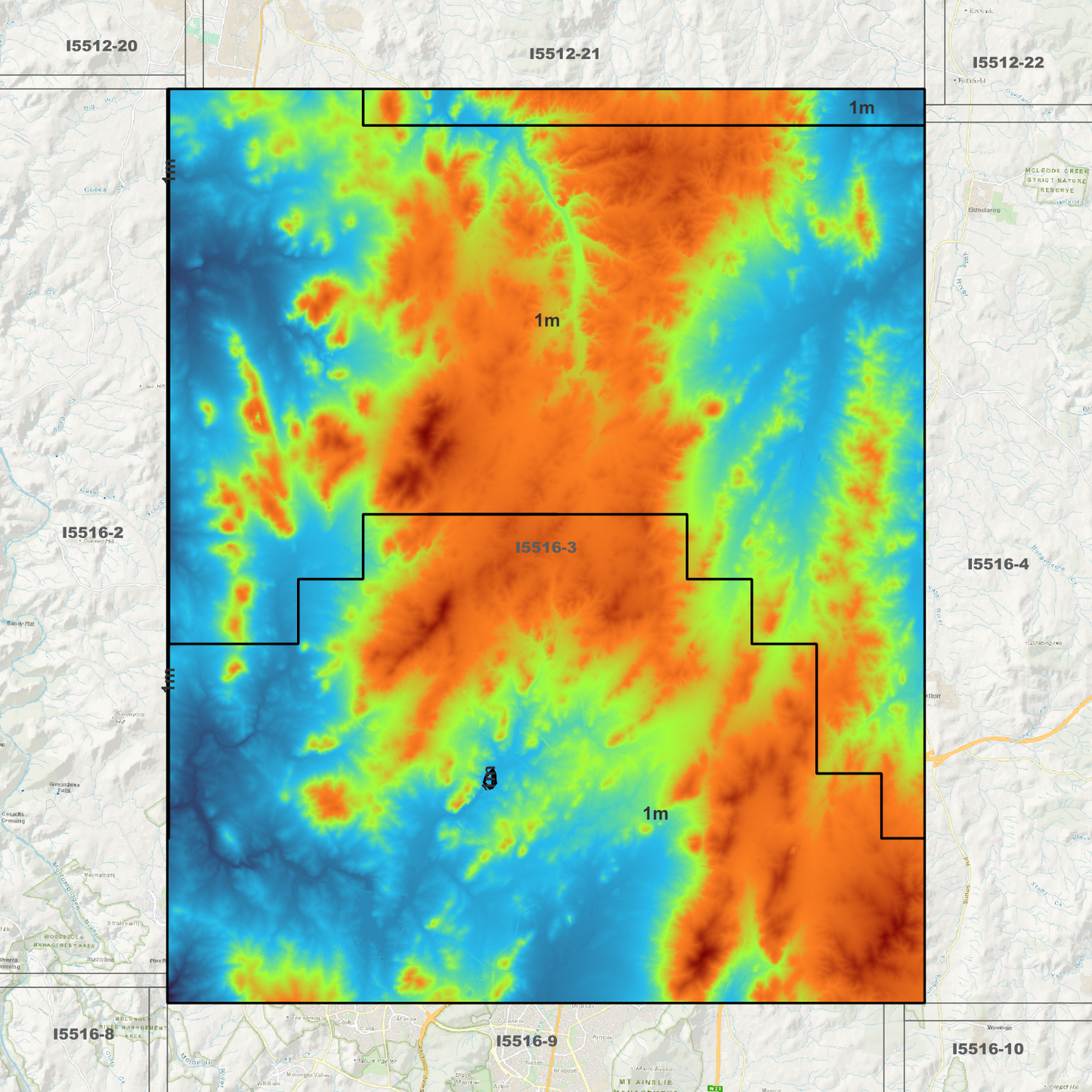 Ngunnawal 1m Digital Elevation Models (I5516-3)