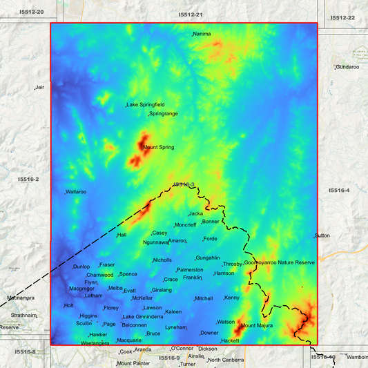 Ngunnawal 1m Digital Elevation Model (I5516-3)