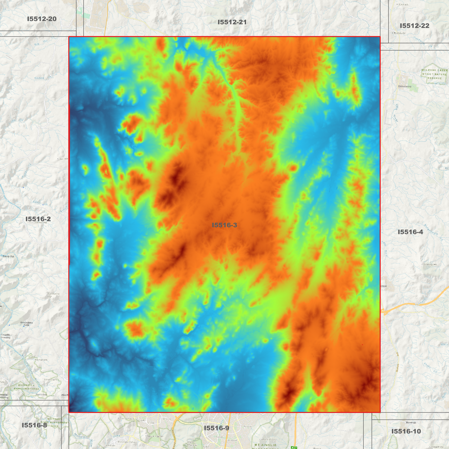 Ngunnawal 1m Digital Elevation Models (I5516-3)