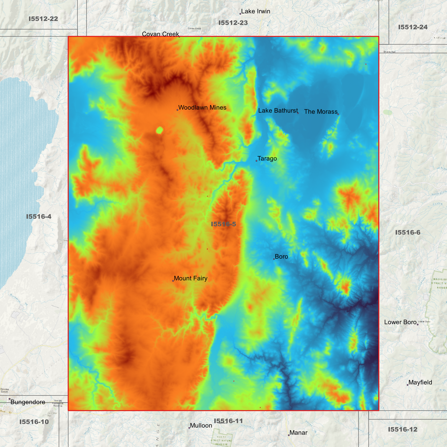 Tarago 1m Digital Elevation Models (I5516-5)