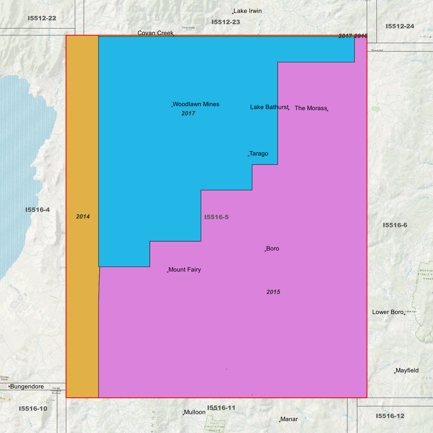 Tarago 1m Digital Elevation Models (I5516-5)
