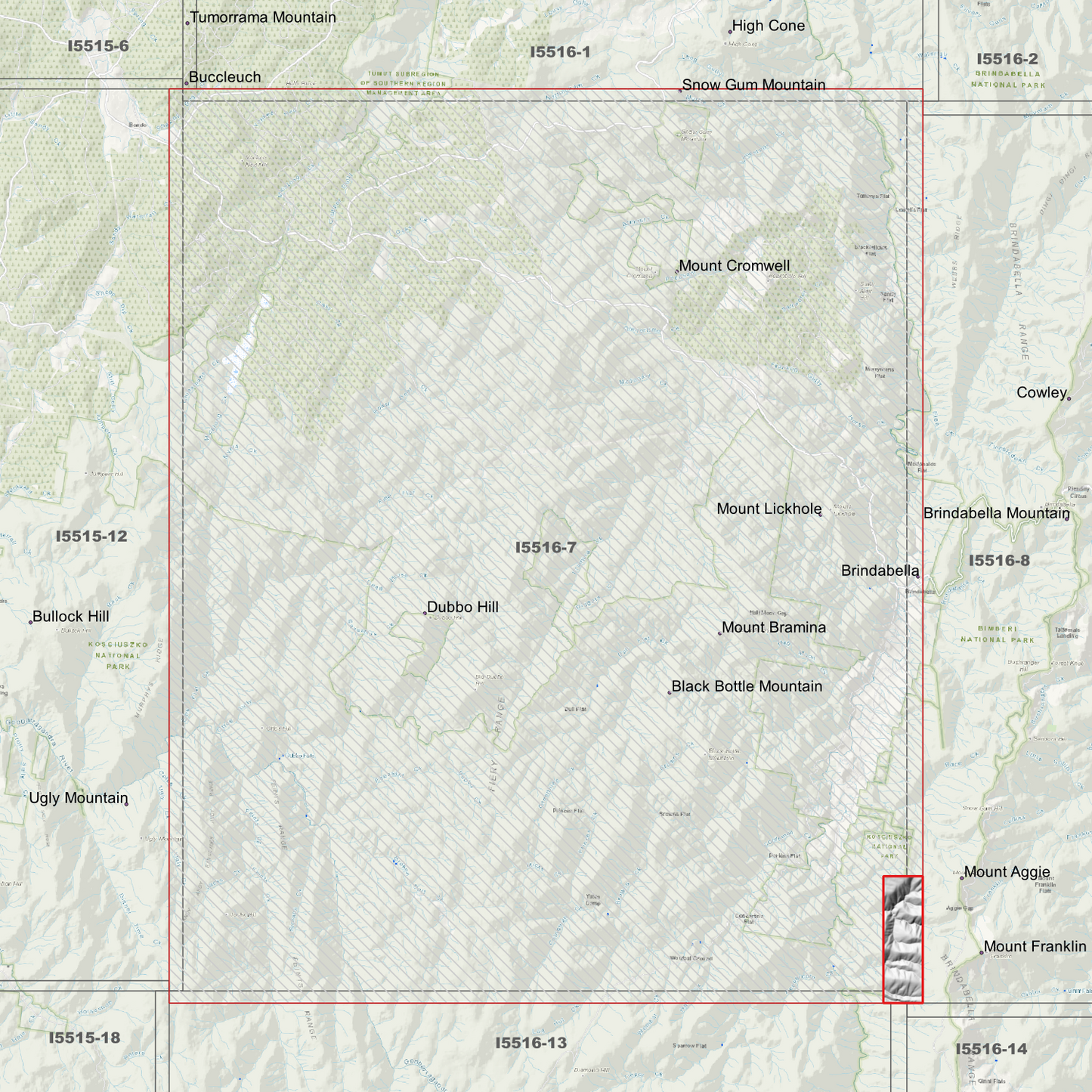 Bramina 1m & 2m Digital Elevation Models (I5516-7)