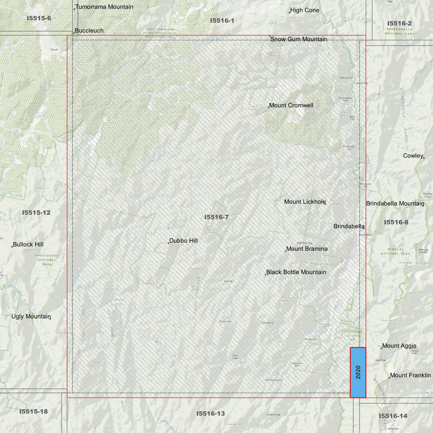 Bramina 1m & 2m Digital Elevation Models (I5516-7)