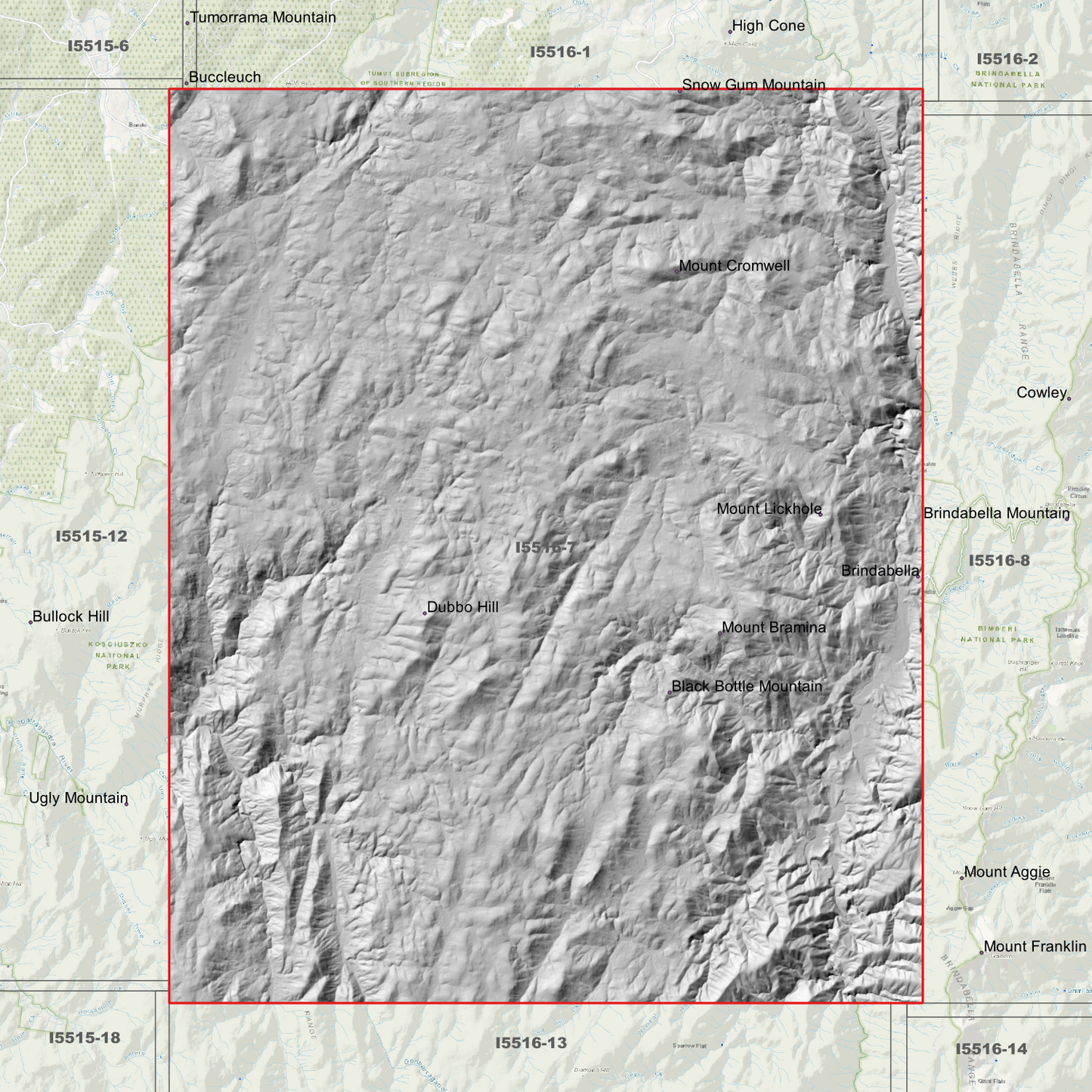 Bramina 1m & 2m Digital Elevation Models (I5516-7)