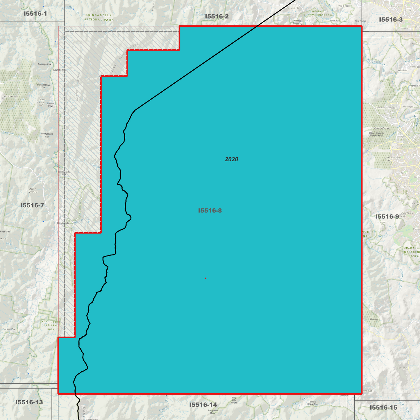 Brindabella 1m Digital Elevation Model (I5516-8)