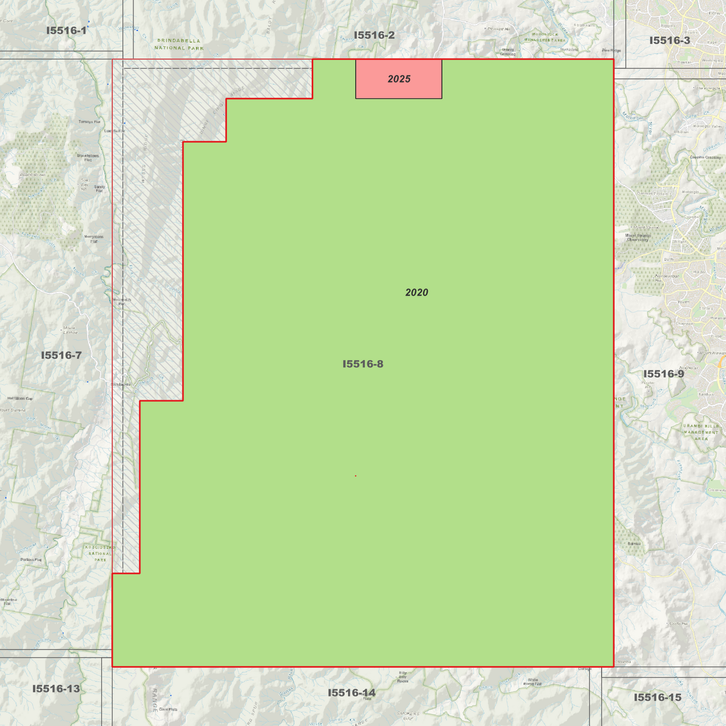 Brindabella 1m & 2m Digital Elevation Models (I5516-8)