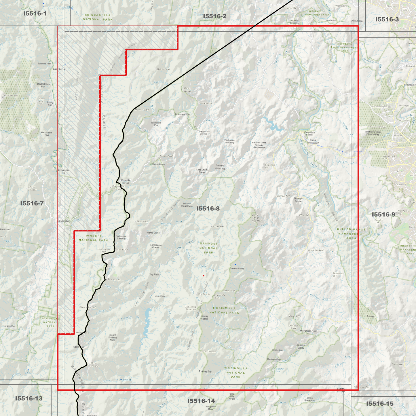 Brindabella 1m Digital Elevation Model (I5516-8)