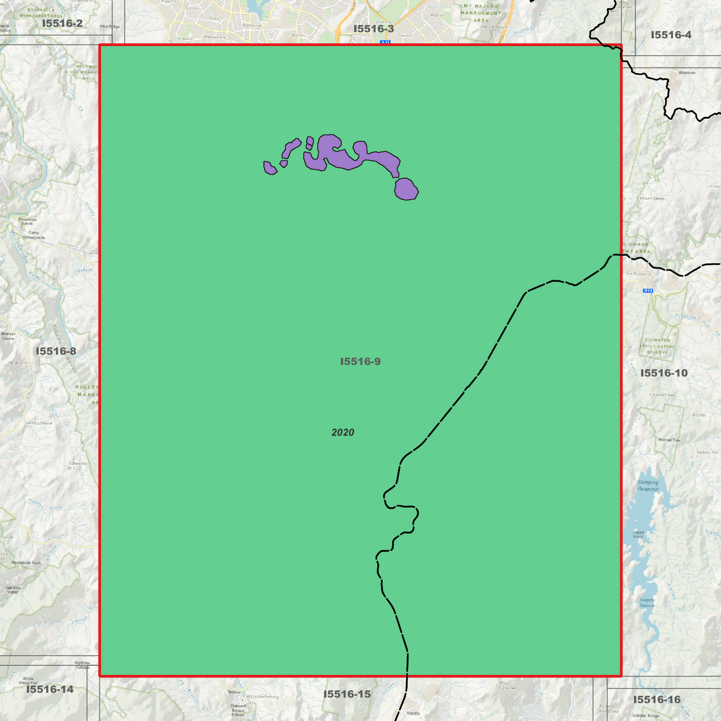 Canberra 1m Digital Elevation Model (I5516-9)
