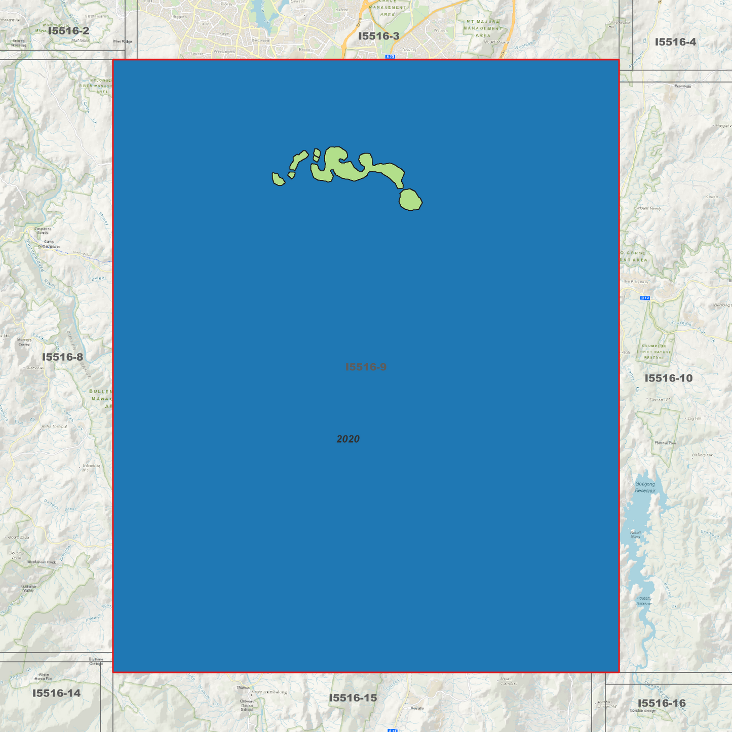 Canberra 1m Digital Elevation Models (I5516-9)