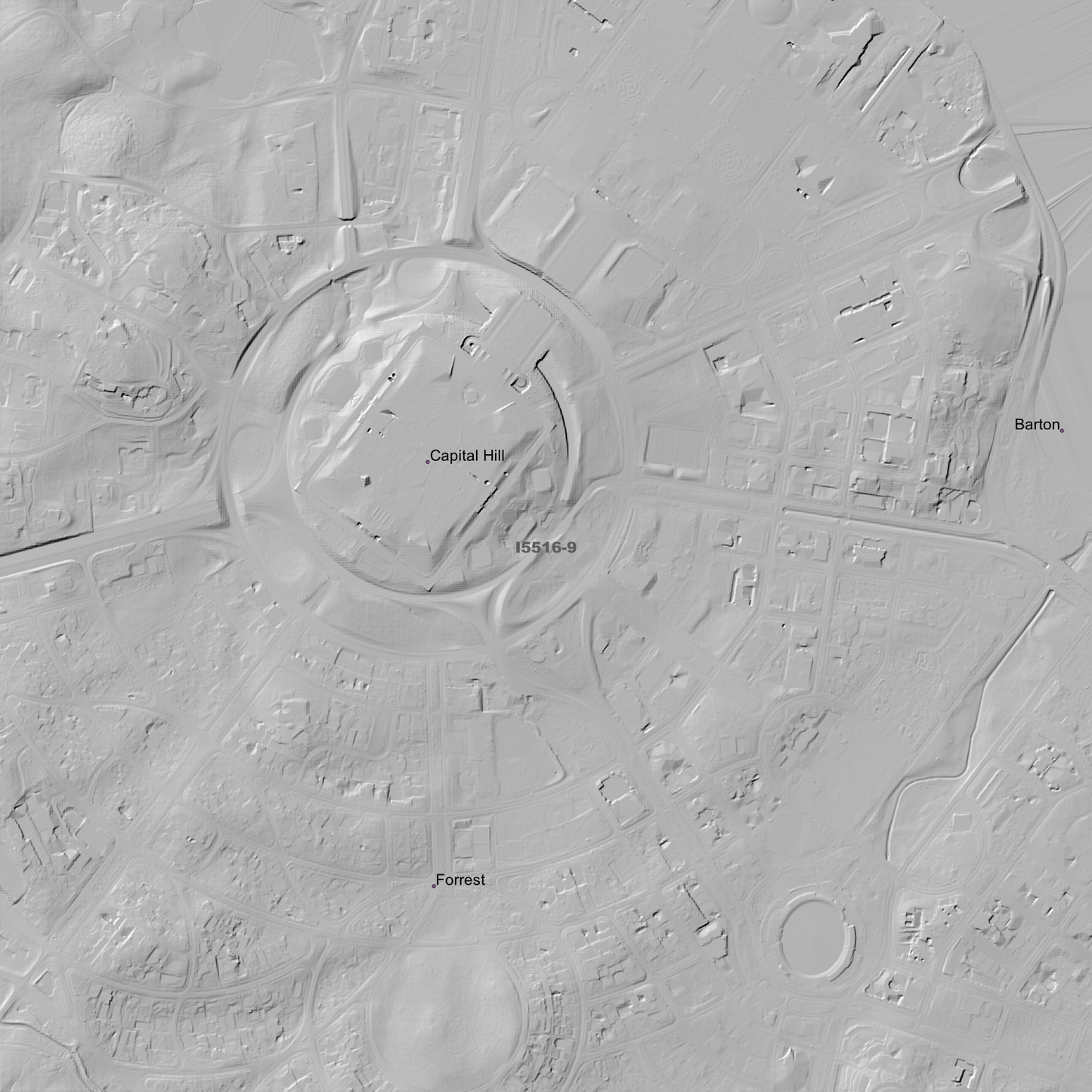 Canberra 1m Digital Elevation Model (I5516-9)