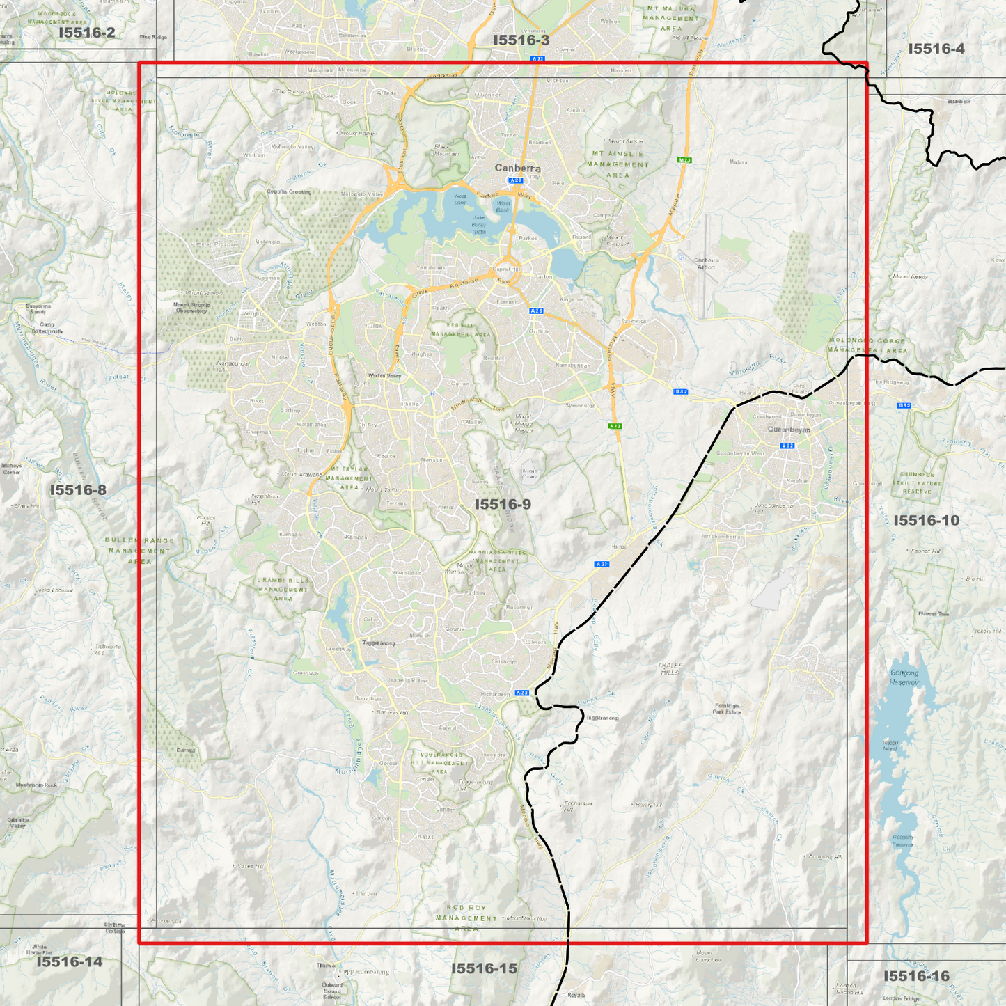 Canberra 1m Digital Elevation Model (I5516-9)