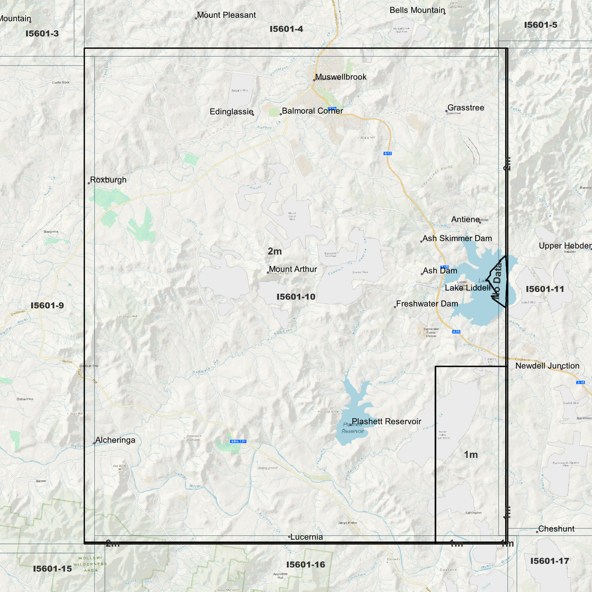 Muswellbrook 1m & 2m Digital Elevation Models (I5601-10)