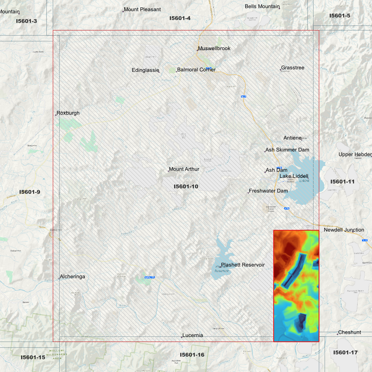 Muswellbrook 1m & 2m Digital Elevation Models (I5601-10)