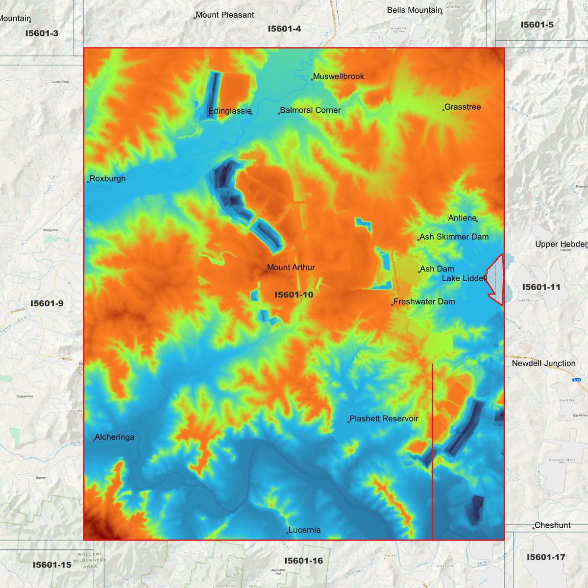 Muswellbrook 1m & 2m Digital Elevation Models (I5601-10)