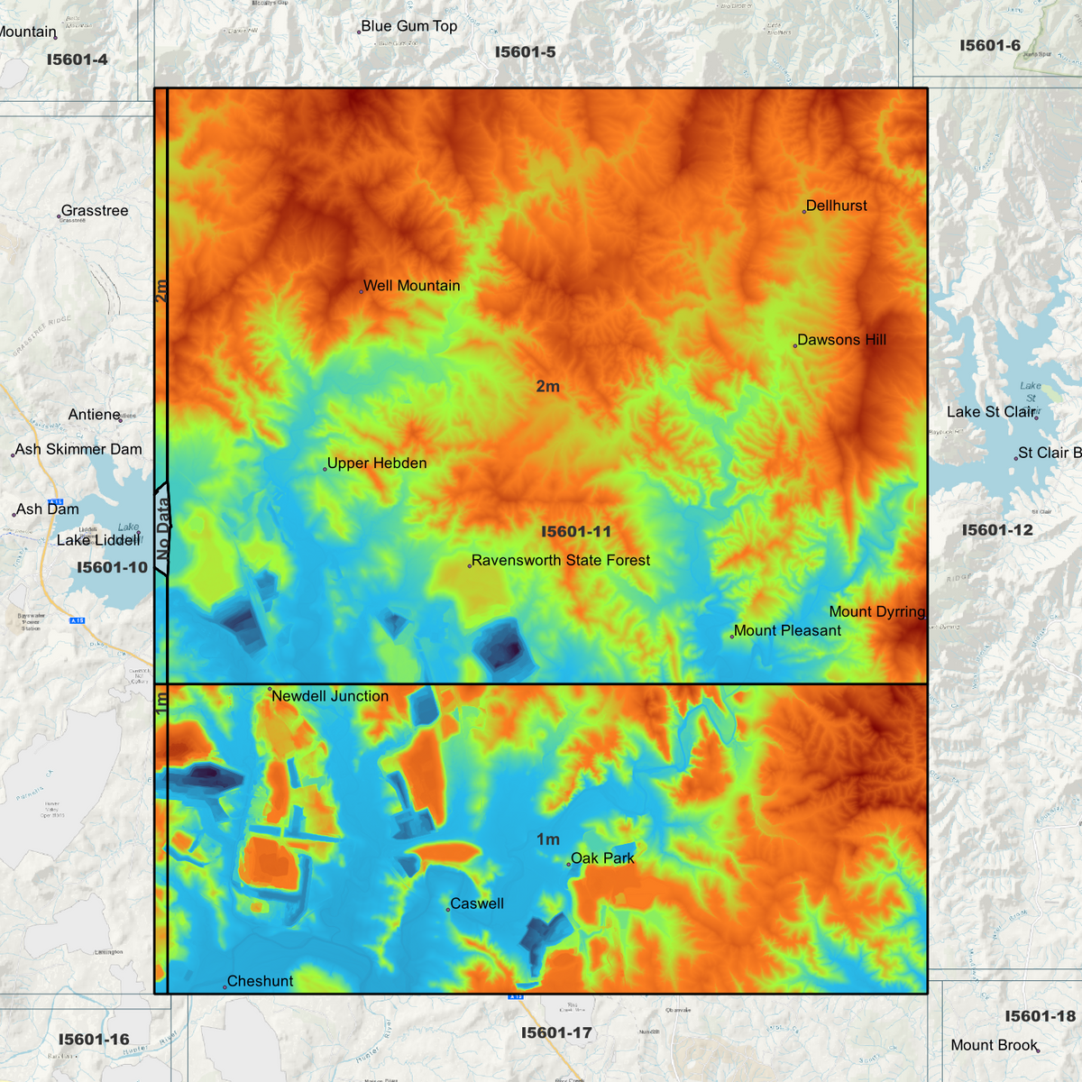 Ravensworth 1m & 2m Digital Elevation Models (I5601-11)