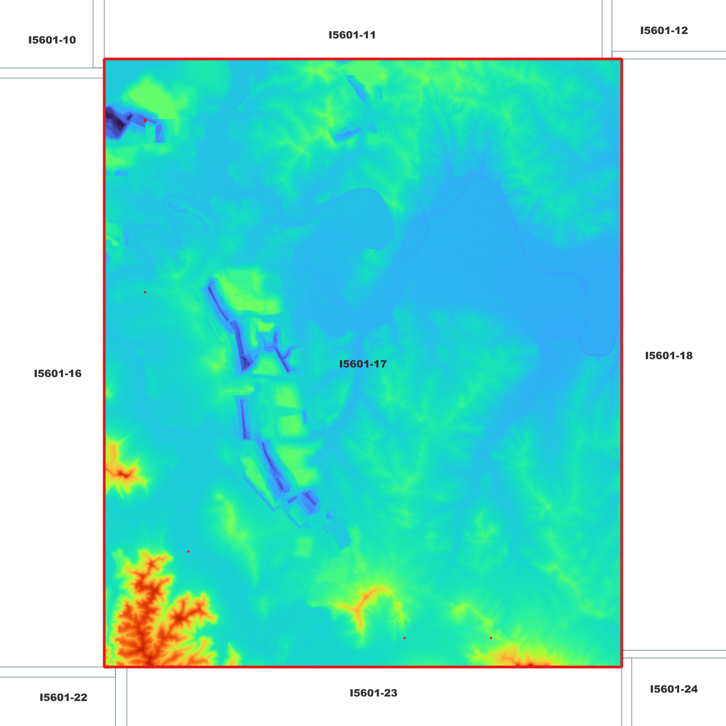 Singleton 1m Digital Elevation Model (I5601-17)