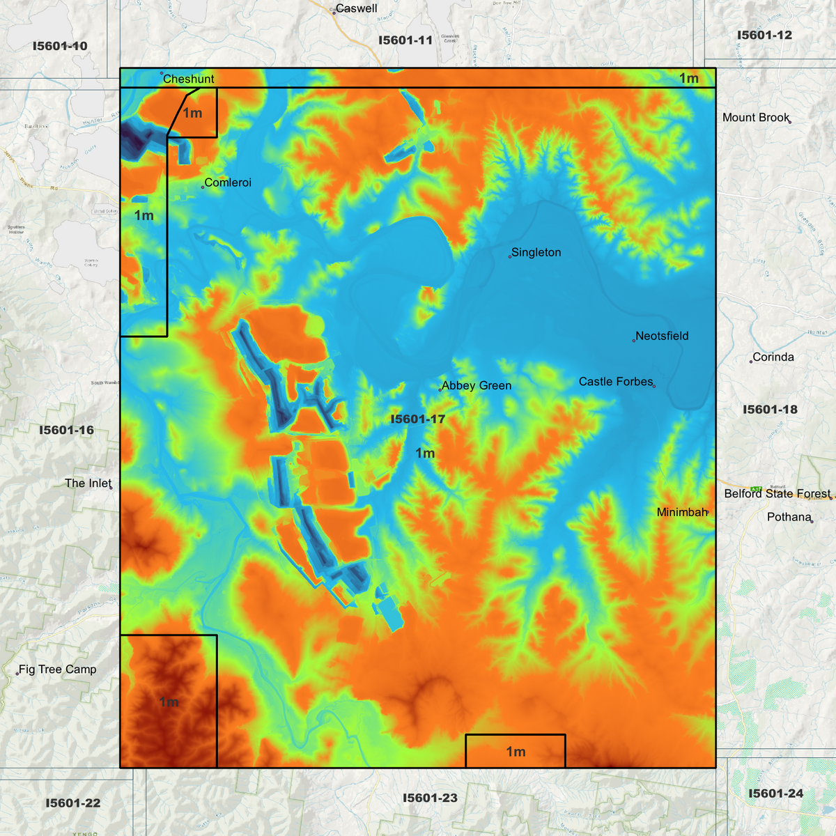 Singleton 1m Digital Elevation Models (I5601-17)