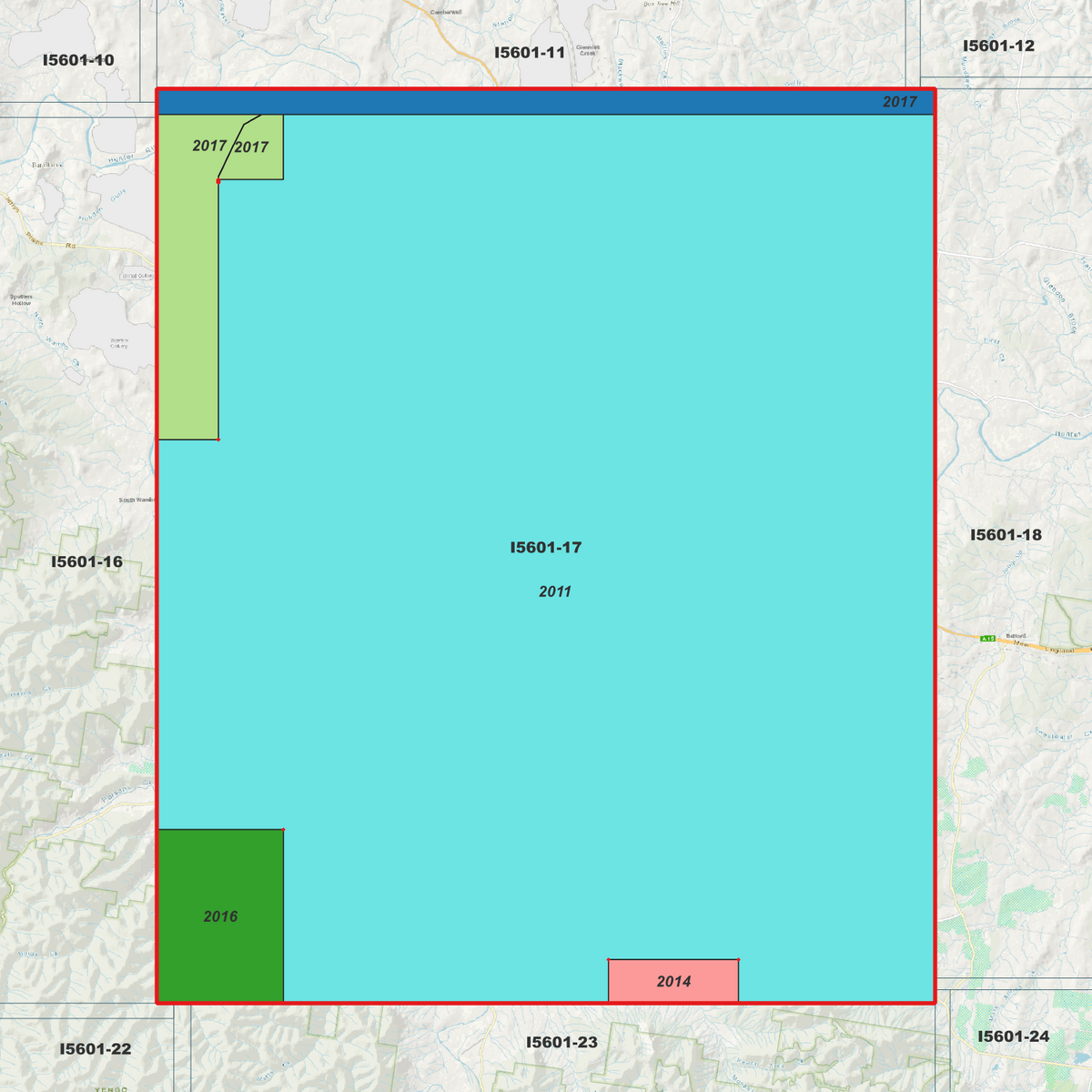Singleton 1m Digital Elevation Models (I5601-17)