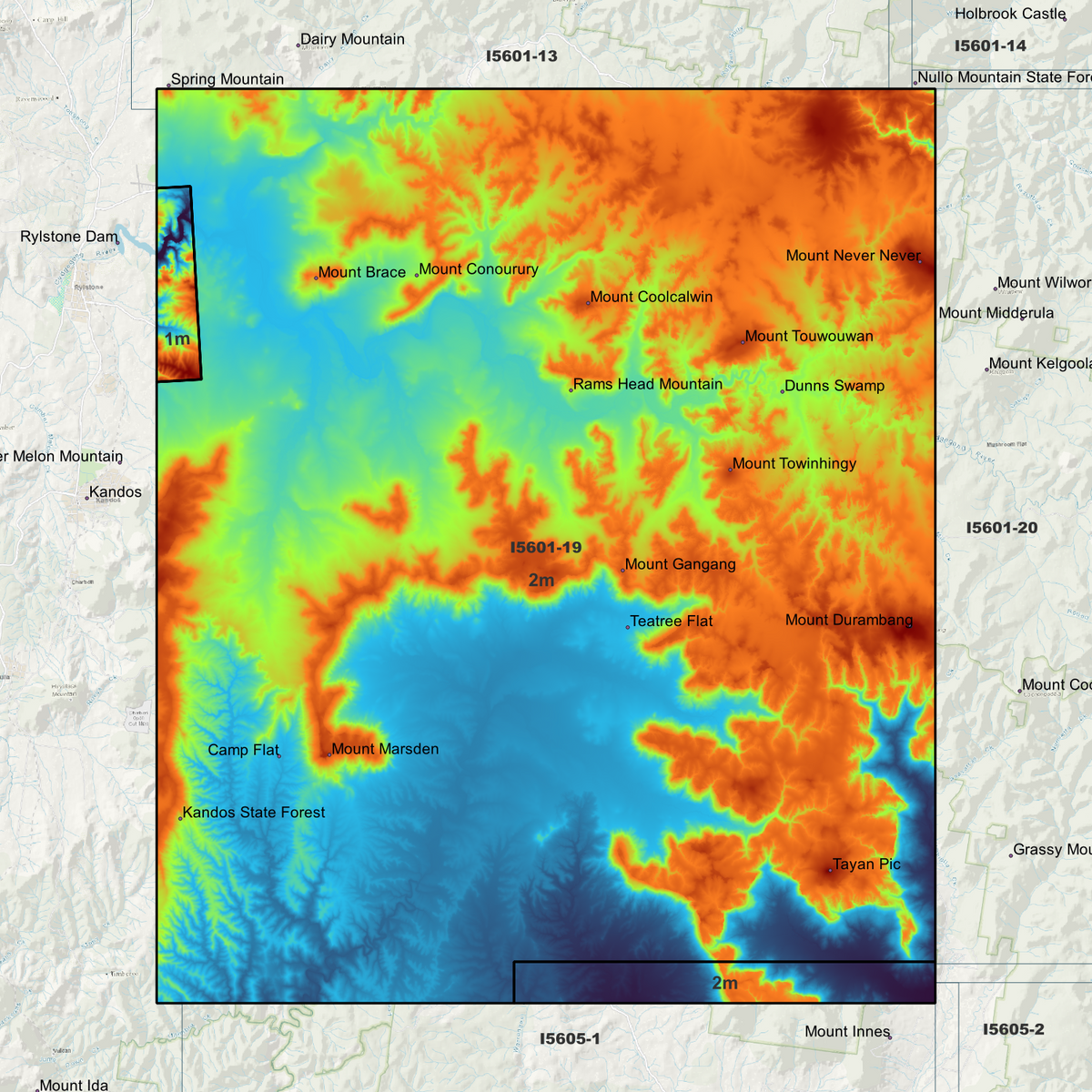 Mount Marsden 1m & 2m Digital Elevation Models (I5601-19)