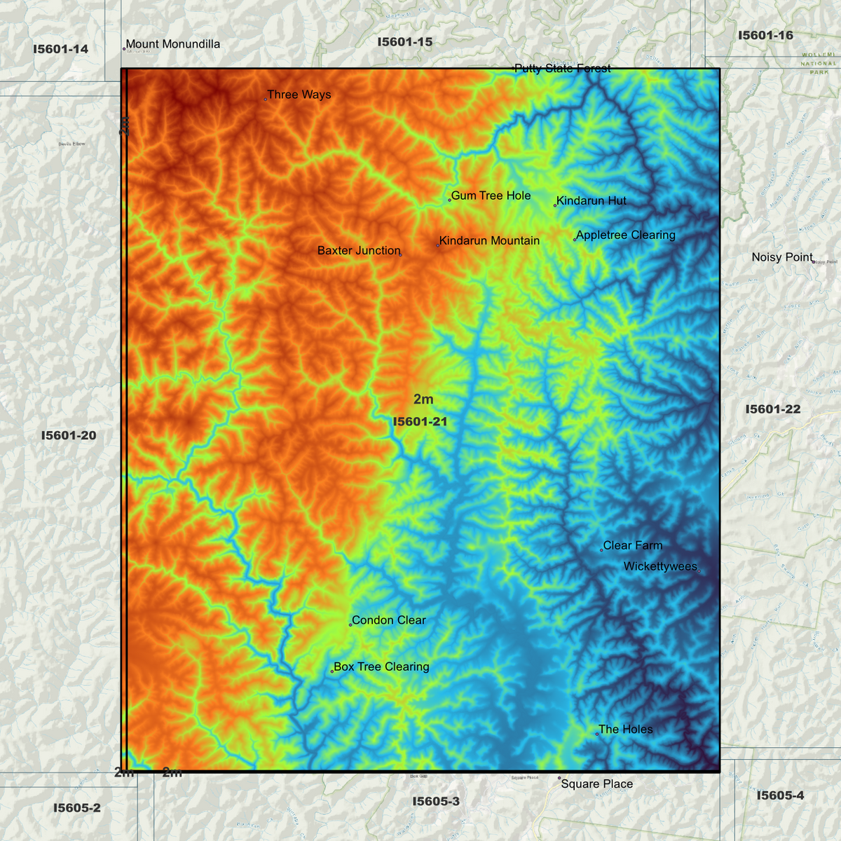 Kindarun 2m Digital Elevation Models (I5601-21)