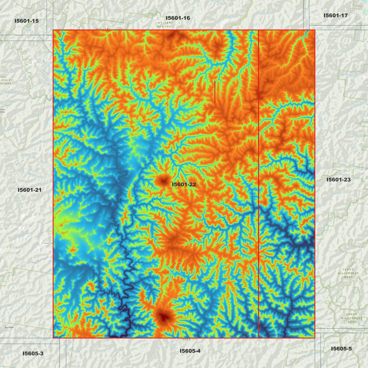 Howes Valley 1m & 2m Digital Elevation Models (I5601-22)