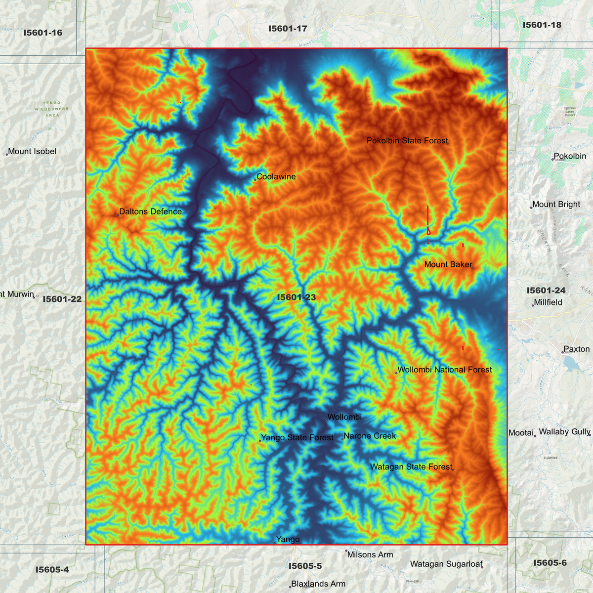 Wollombi 1m Digital Elevation Models (I5601-23)