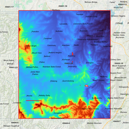 Cessnock 1m Digital Elevation Model (I5601-24)