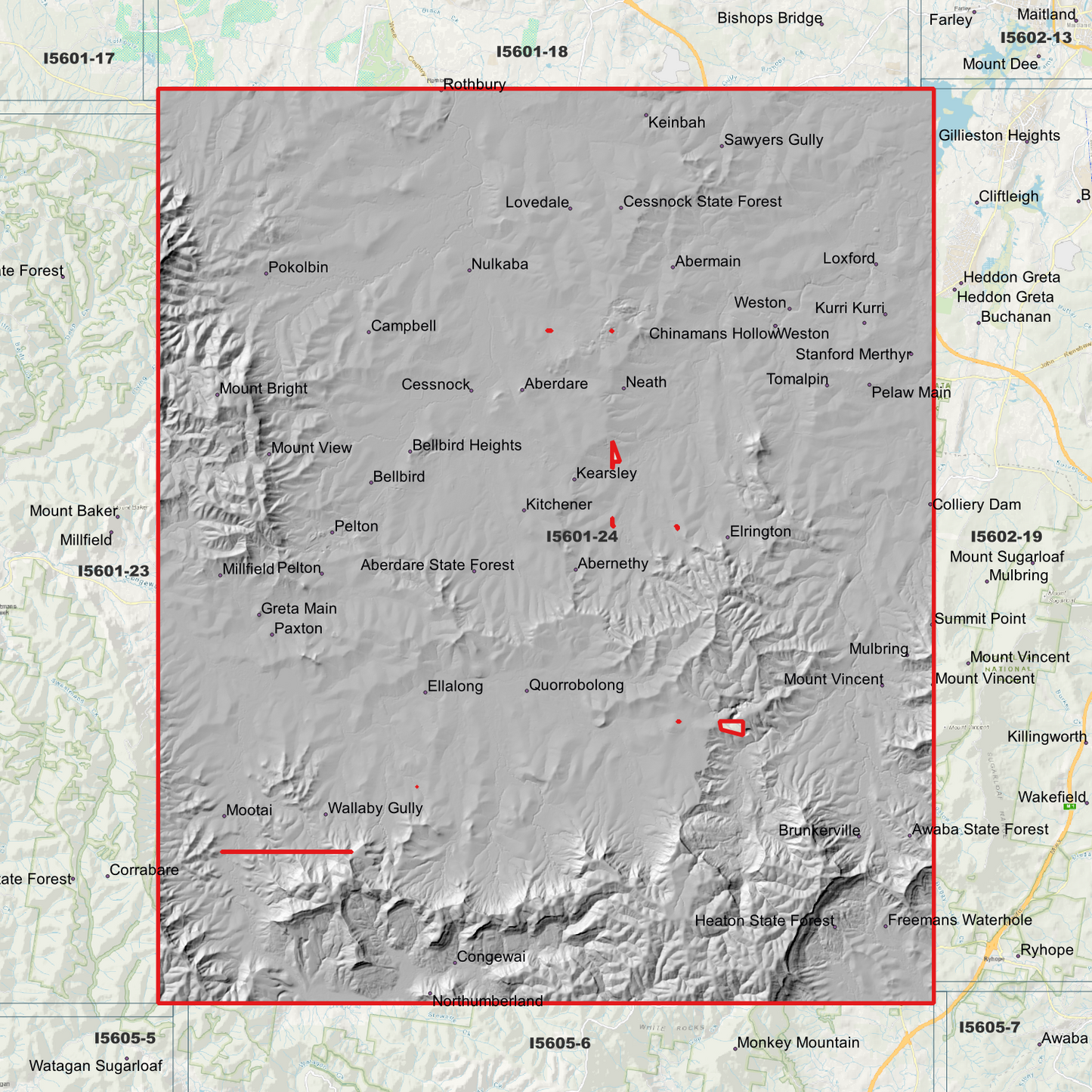 Cessnock 1m Digital Elevation Model (I5601-24)