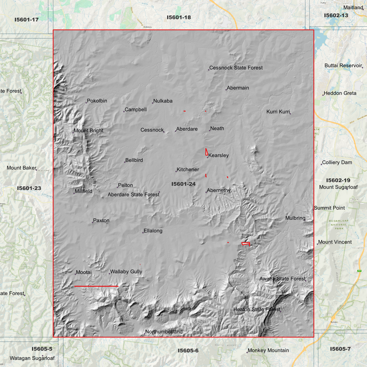 Cessnock 1m Digital Elevation Models (I5601-24)